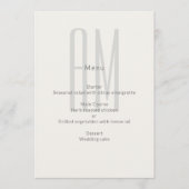 Architectural Monogram Minimal Wedding メニュー (正面)