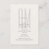 Architectural Monogram Wedding Details Card エンクロージャーカード (正面)