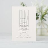 Architectural Monogram Wedding Details Card エンクロージャーカード (スタンド正面)