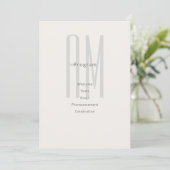 Architectural Monogram Wedding Program Card プログラム (スタンド正面)