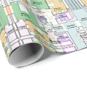 Architectural Multistory Building Floor Layout  ラッピングペーパー (ロールコーナー)