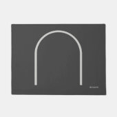 Architectural Muted Charcoal Grey Arch Modern Spa  ドアマット (正面)