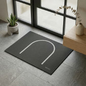 Architectural Muted Charcoal Grey Arch Modern Spa  ドアマット