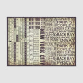 Architectural New York Typography FB4 Decoupage 薄葉紙 (正面)