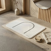 Architectural Off-White Fine Line Japandi Minimali バスマット