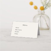 Architectural Place Card Menu プレイスカード (裏面)