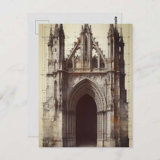 Architectural Portal Sketch ポストカード (正面/裏面)