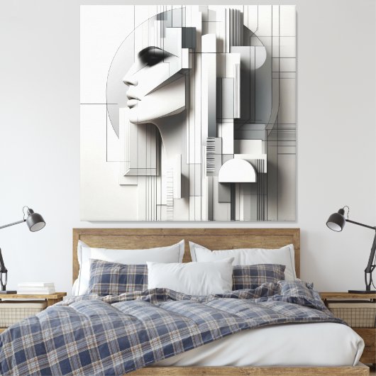 Architectural Profile/ Architektonisches Profi キャンバスプリント (インサイチュ (寝室))