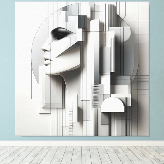 Architectural Profile/ Architektonisches Profi キャンバスプリント (インサイチュ (ウッドフロア))