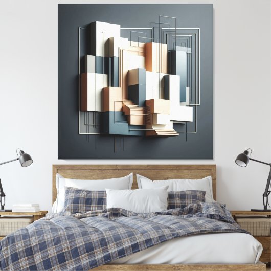 Architectural Relief Structure キャンバスプリント (インサイチュ (寝室))