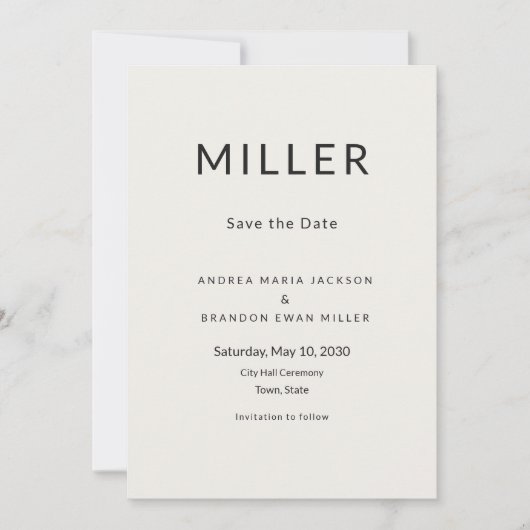 Architectural Save the Date Travel Card (正面)