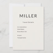 Architectural Save the Date Travel Card (裏面)