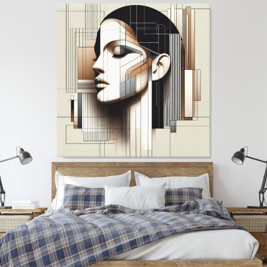 Architectural Sculpted Profile キャンバスプリント (インサイチュ (寝室))