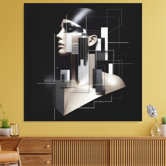 Architectural Sculpted Profile キャンバスプリント (インサイチュ (リビング))