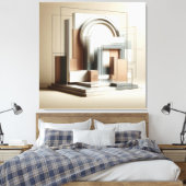 Architectural Sculptural Form キャンバスプリント (インサイチュ (寝室))