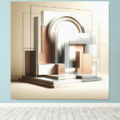 Architectural Sculptural Form キャンバスプリント (インサイチュ (ウッドフロア))