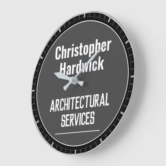 Architectural Services Office Wall Clock ラージ壁時計 (傾斜)
