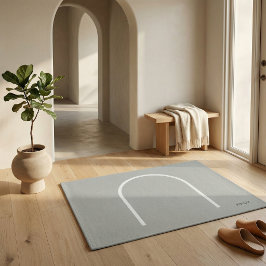 Architectural Stone Grey Arch Japandi Style Modern ドアマット