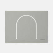 Architectural Stone Grey Arch Japandi Style Modern ドアマット (正面)