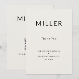Architectural Thank You QR Wedding Card サンキューカード