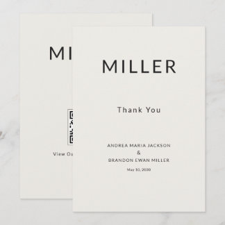 Architectural Thank You QR Wedding Card サンキューカード