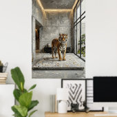 Architectural Tiger Elegance – Luxury Minimalist F ポスター (ホームオフィス)