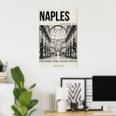 Architectural Wall Art Naples Dome and Arcade ポスター (ホームオフィス)