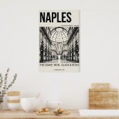 Architectural Wall Art Naples Dome and Arcade ポスター (キッチン)