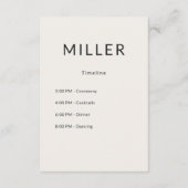 Architectural Wedding Details Timeline エンクロージャーカード (裏面)