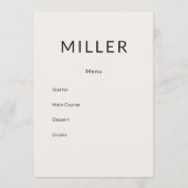 Architectural Wedding Program Menu プログラム (裏面)