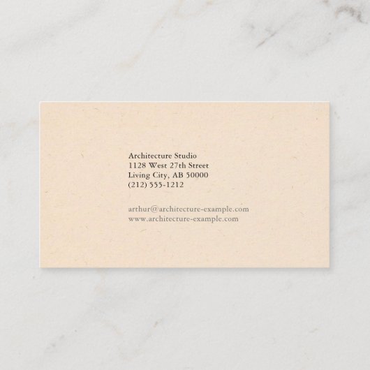 Architecture伝統的製図ツール 名刺 (裏面)