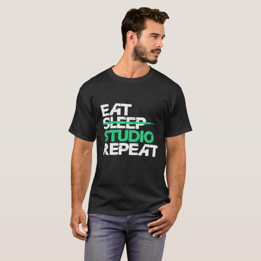 Architecture 食べ Sleep Studio Repeat Architect Tシャツ (正面フル)