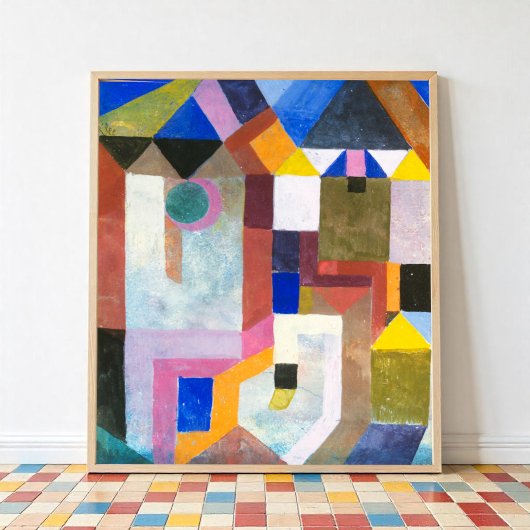 Architecture by カラフル Paul Klee, Data Art ポスター