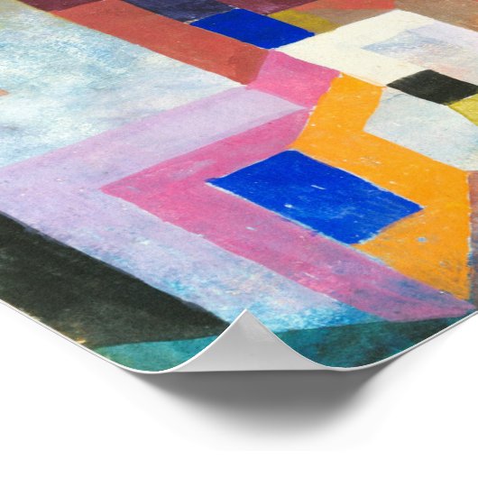 Architecture by カラフル Paul Klee, Data Art ポスター (角)