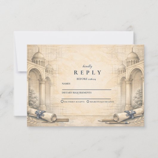 Architecture Drafting Tools Graduation 出欠カード (正面)