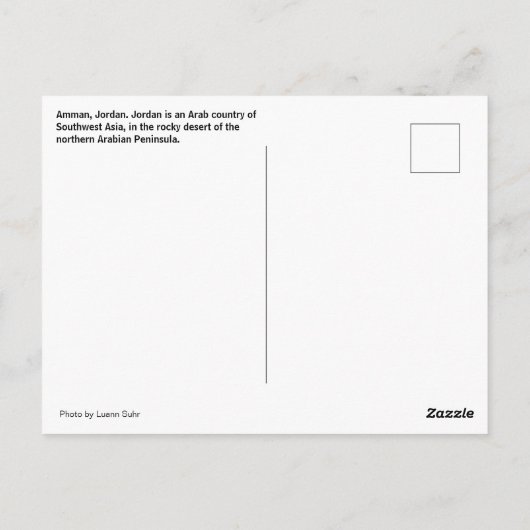 Architecture in Jordan – ポストカード (裏面)