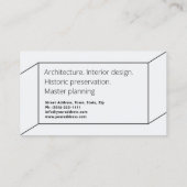 Architecture Master Planning Interior Designボックス 名刺 (裏面)