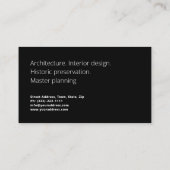 Architecture Master Planning Interior Designボックス 名刺 (裏面)