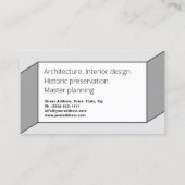 Architecture Master Planning Interior Designボックス 名刺 (裏面)