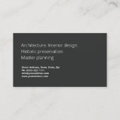 Architecture Master Planning Interior Designボックス 名刺 (裏面)