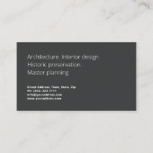 Architecture Master Planning Interior Designボックス 名刺 (裏面)