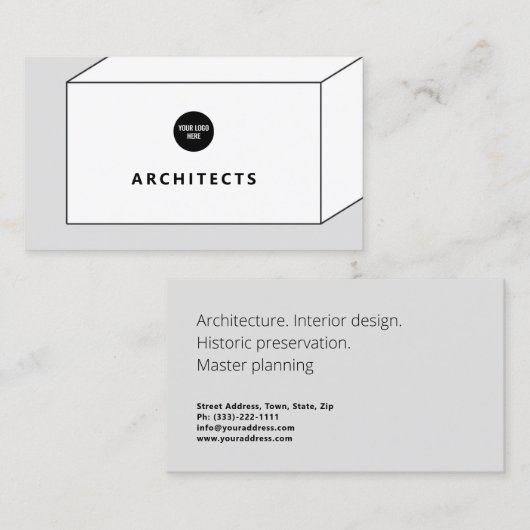 Architecture Master Planning Interior Designボックス 名刺 (正面/裏面)