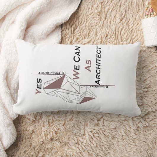 architecture, modern design, geometric art, black  ランバークッション (ブランケット)