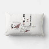 architecture, modern design, geometric art, black  ランバークッション (正面)