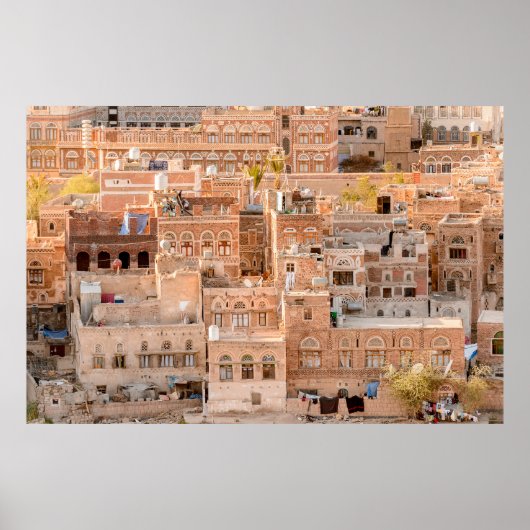 Architecture of the Old Town of Sana'a, Yemen. UNE ポスター (正面)