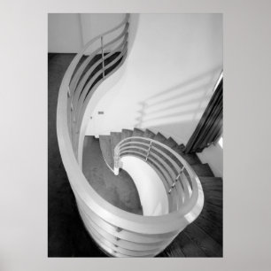 Architecture Photo - Elliptical Stair Hall ポスター