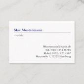 Architekt Visitenkarte 名刺 (正面)