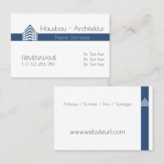 architektur hausbau 名刺 (正面/裏面)
