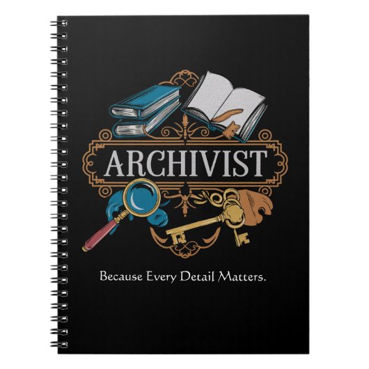 Archivistギフト – すべての詳細が重要 ノートブック (正面)