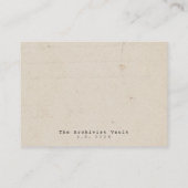 Archivist Burgundy Graduation Gift Insert Card ノートカード (裏面)